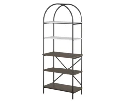 Vivinne Gray 5-Shelf Bookcase 8 Vivinne Gray 5-Shelf Bookcase -Biglots Sales 810589034 3