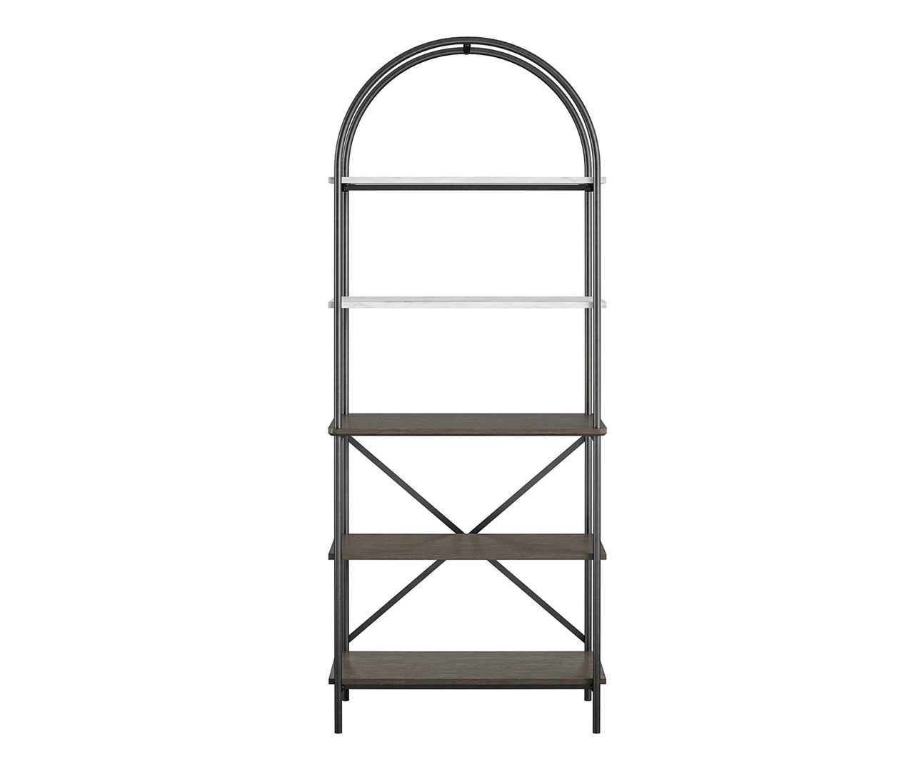 Vivinne Gray 5-Shelf Bookcase 1 Vivinne Gray 5-Shelf Bookcase