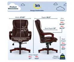 Serta Conway Big & Tall Bonded Leather Office Chair -Biglots Sales 810590315 6 1