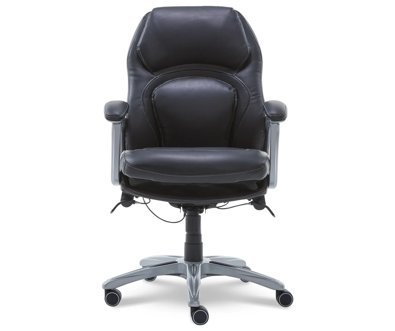 Delvin Black Bonded Leather Office Chair 1 Delvin Black Bonded Leather Office Chair