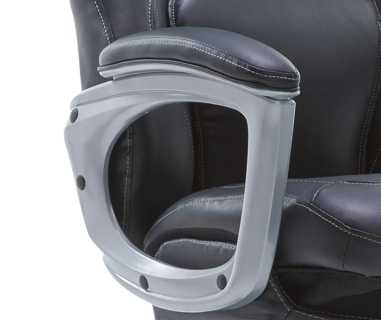 Delvin Black Bonded Leather Office Chair 7 Delvin Black Bonded Leather Office Chair - Image 7