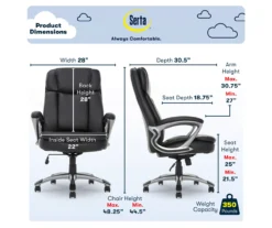 Serta Fairbanks Big & Tall Office Chair 27 Serta Fairbanks Big & Tall Office Chair -Biglots Sales 810590319 6