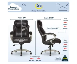 Dayton Dark Brown Big & Tall Bonded Leather Office Chair -Biglots Sales 810590372 6