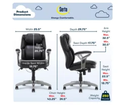 Anniston Black Bonded Leather Office Chair -Biglots Sales 810590373 6