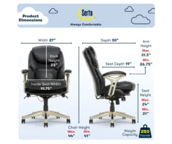 Claremont Black Bonded Leather Office Chair 17 Claremont Black Bonded Leather Office Chair -Biglots Sales 810590374 6