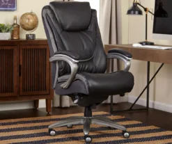 Baxter Black Big & Tall Bonded Leather Office Chair -Biglots Sales 810590377 2