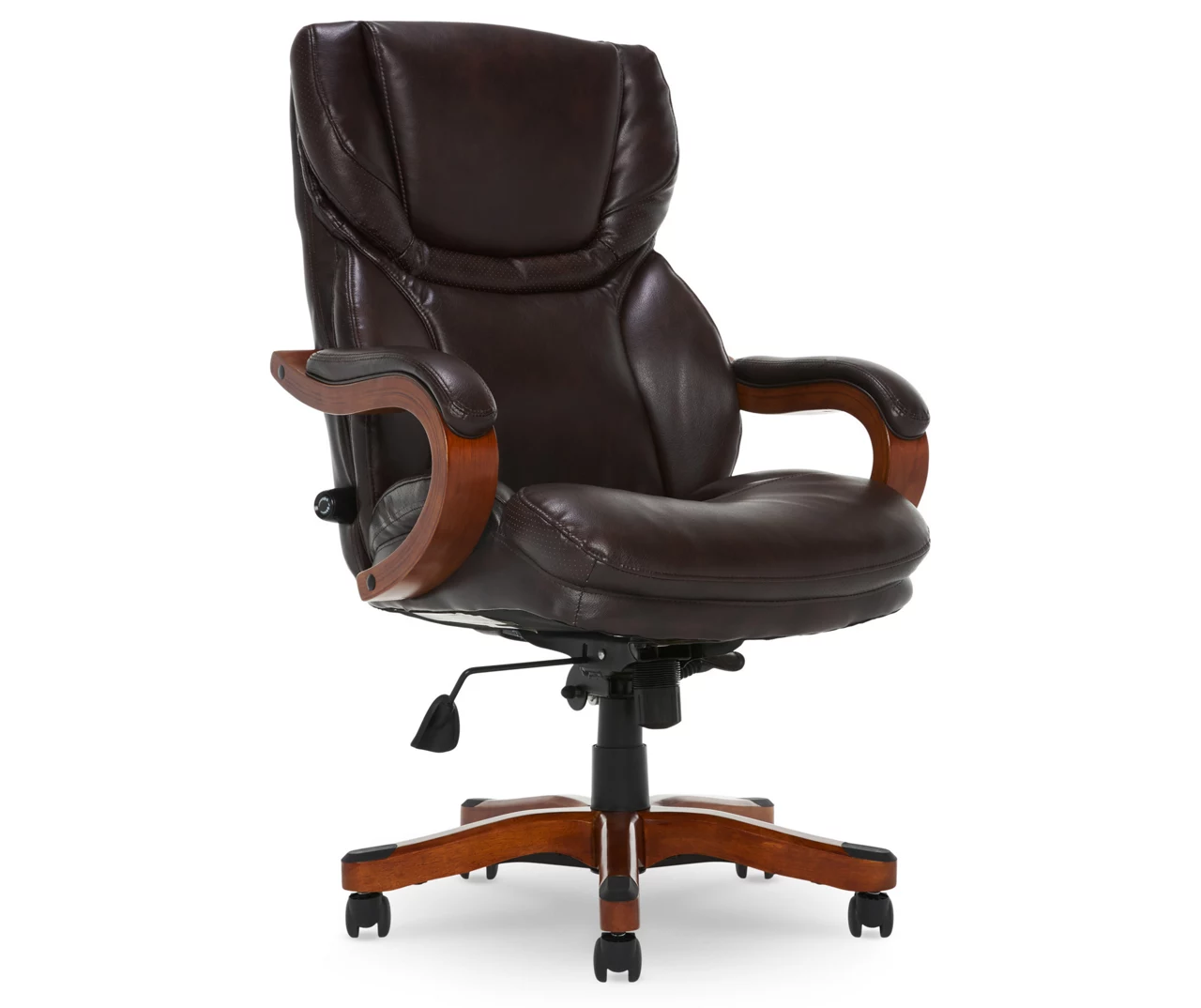 Conway Dark Brown Big & Tall Bonded Leather Office Chair 2 Conway Dark Brown Big & Tall Bonded Leather Office Chair - Image 2