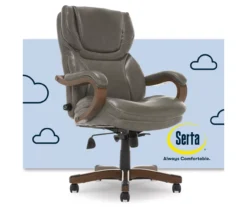 Conway Gray Big & Tall Bonded Leather Office Chair 13 Conway Gray Big & Tall Bonded Leather Office Chair -Biglots Sales 810590383 1