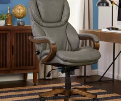 Conway Gray Big & Tall Bonded Leather Office Chair 10 Conway Gray Big & Tall Bonded Leather Office Chair -Biglots Sales 810590383 2