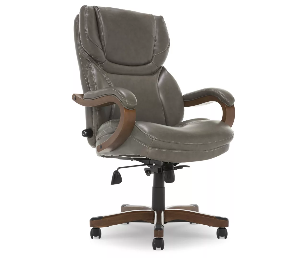 Conway Gray Big & Tall Bonded Leather Office Chair 2 Conway Gray Big & Tall Bonded Leather Office Chair - Image 2
