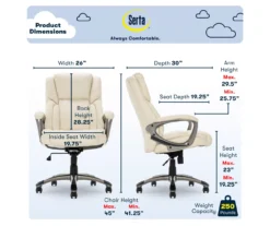 Serta Garret Executive Bonded Leather Office Chair -Biglots Sales 810590385 7