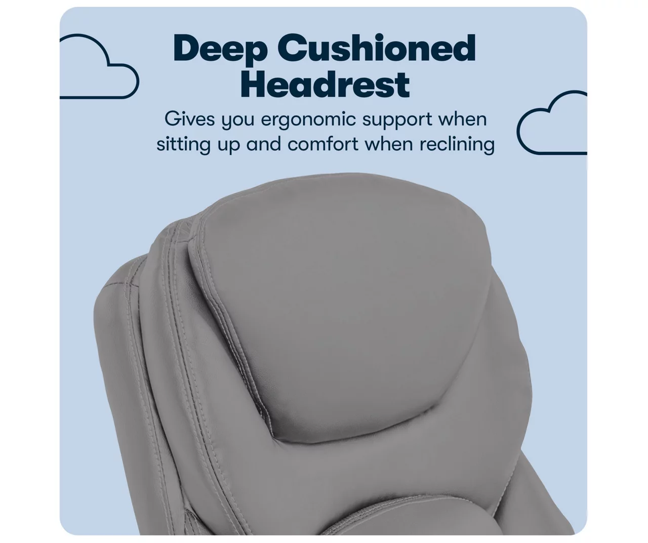 Claremont Gray Bonded Leather Office Chair 9 Claremont Gray Bonded Leather Office Chair - Image 9