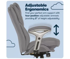 Claremont Gray Bonded Leather Office Chair 22 Claremont Gray Bonded Leather Office Chair -Biglots Sales 810590392 11