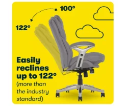 Claremont Gray Bonded Leather Office Chair 19 Claremont Gray Bonded Leather Office Chair -Biglots Sales 810590392 8