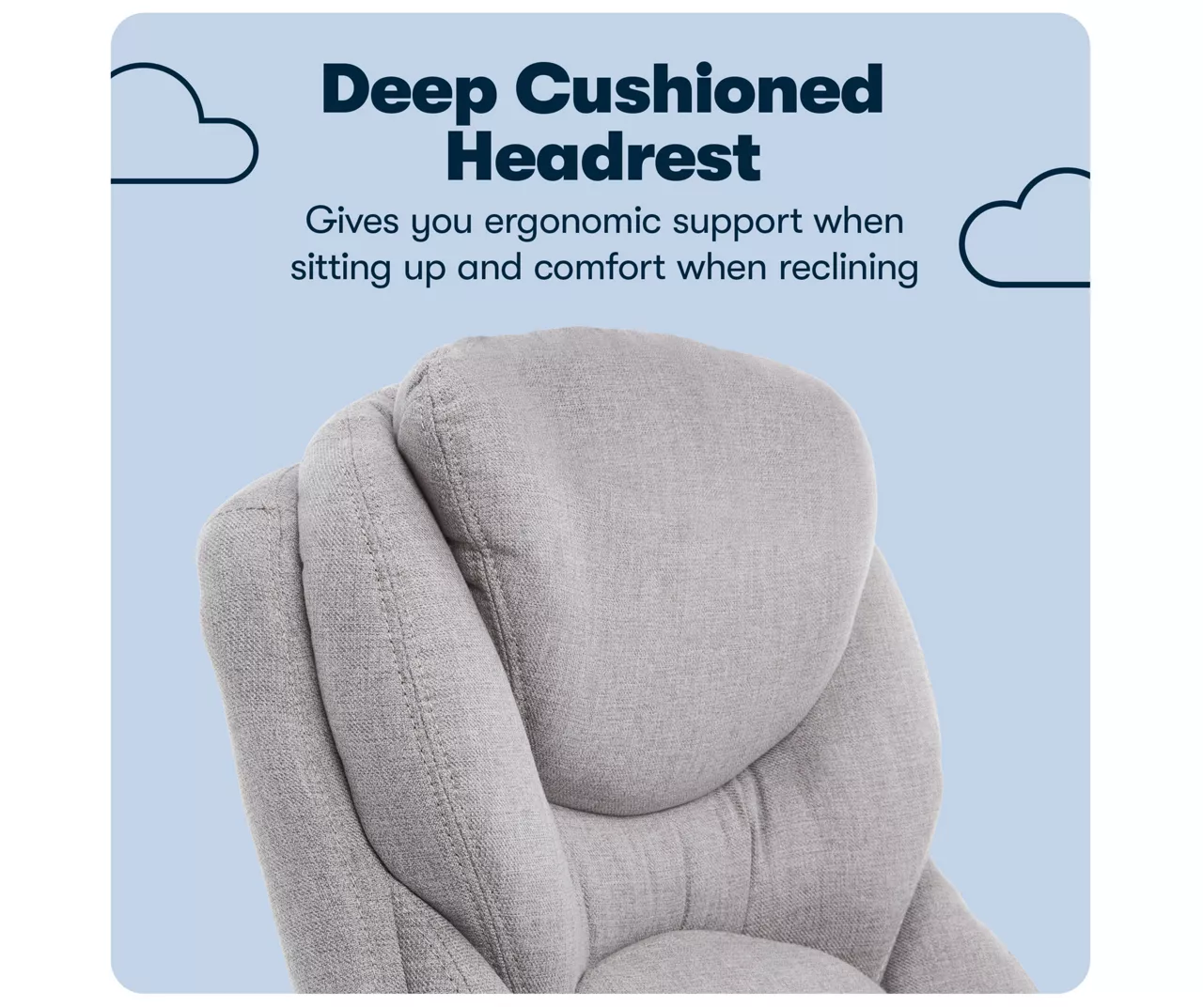 Claremont Light Gray Fabric Office Chair 10 Claremont Light Gray Fabric Office Chair - Image 10