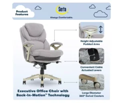 Serta Claremont Fabric Office Chair -Biglots Sales 810590395 7