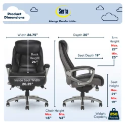 Serta Lautner Executive Bonded Leather Office Chair -Biglots Sales 810590397 61