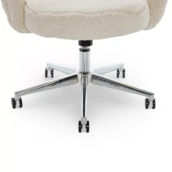 Valetta Cream Faux Fur Office Chair -Biglots Sales 810590414 61