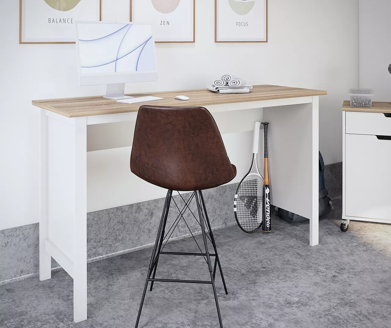 Evolution Vantage White & Weathered Oak Workbench 5 Evolution Vantage White & Weathered Oak Workbench - Image 5