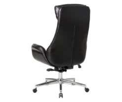 Black Mid-Century Modern Faux Leather Executive Office Chair -Biglots Sales 810598936 A0 4