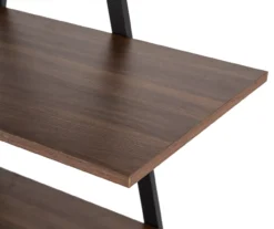 Walnut Modern A-Frame 4-Shelf Bookcase -Biglots Sales 810598942 A0 4