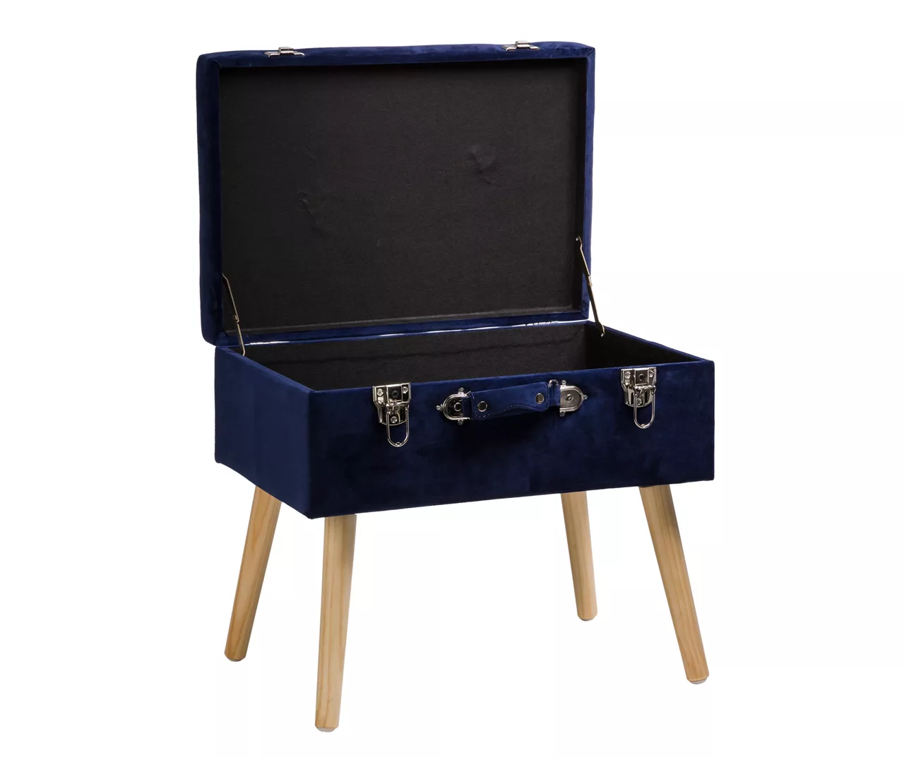 Glitzhome Velvet Suitcase Storage Stool 11 Glitzhome Velvet Suitcase Storage Stool - Image 11