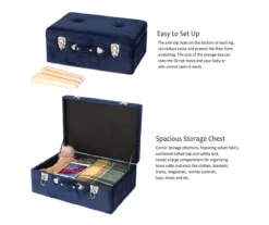 Glitzhome Velvet Suitcase Storage Stool 27 Glitzhome Velvet Suitcase Storage Stool -Biglots Sales 810598944 A0 7