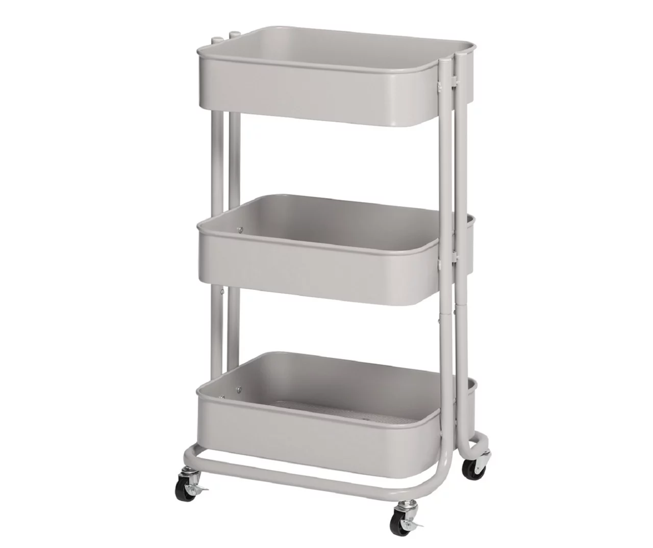 Opal Gray 3-Tier Rolling Cart 1 Opal Gray 3-Tier Rolling Cart