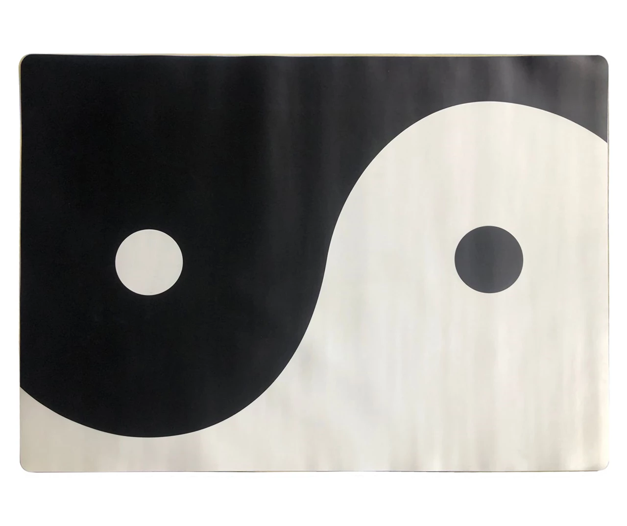 Black & White Yin-Yang Desk Mat, (34" X 47") 1 Black & White Yin-Yang Desk Mat, (34" X 47")