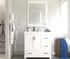 DHP Atwater Living Mills White Bathroom Vanity With Sink -Biglots Sales 810610511 B0 5