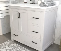 DHP Atwater Living Mills Gray Bathroom Vanity With White Sink -Biglots Sales 810610512 B0 1