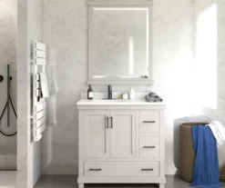 DHP Atwater Living Mills Gray Bathroom Vanity With White Sink -Biglots Sales 810610512 B0 5