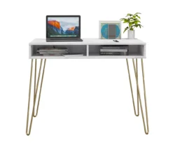 Novogratz Athena Faux Marble 2-Cubby Computer Desk -Biglots Sales 810618403 3