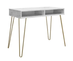 Novogratz Athena Faux Marble 2-Cubby Computer Desk -Biglots Sales 810618403 4
