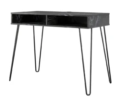 Novogratz Athena Faux Marble 2-Cubby Computer Desk