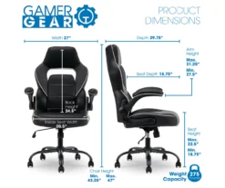 White & Black Faux Leather Gaming Chair -Biglots Sales 810618952 A0 11