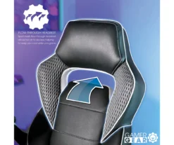 White & Black Faux Leather Gaming Chair -Biglots Sales 810618952 A0 6