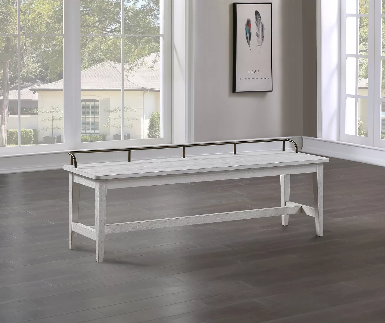 Pendleton Ivory Bench 3 Pendleton Ivory Bench - Image 3