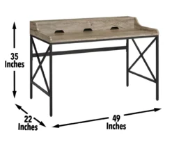 Corday Gray Wood Writing Desk With USB Charing 13 Corday Gray Wood Writing Desk With USB Charing -Biglots Sales 810680820 A7